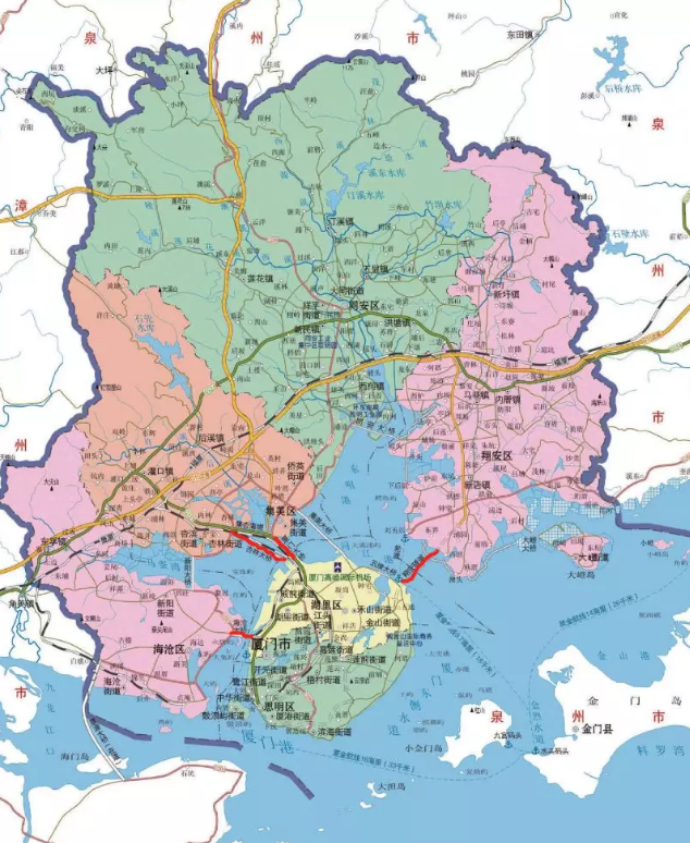 再加上厦门大桥,海沧大桥,杏林大桥,集美大桥和翔安海底隧道